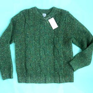 Target Green Crewneck Cable Knit Pullover Sweater